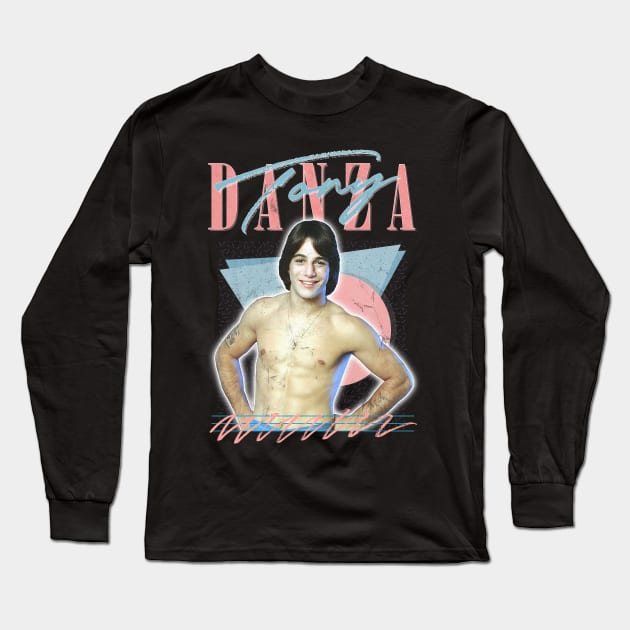 Tony Danza / 80s Styled Aesthetic Design Long Sleeve T-Shirt by DankFutura